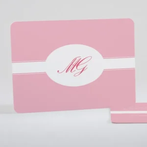 Faire-part de naissance Medaillon monogramme*Faire-part Elégant Fashion