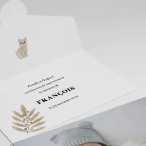 Faire-part de naissance Miaou*Faire-part Elégant Outlet