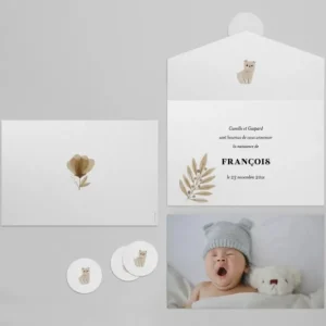 Faire-part de naissance Miaou*Faire-part Elégant Outlet