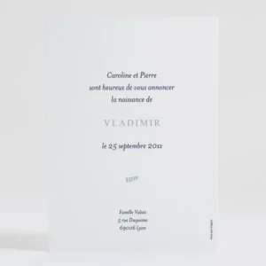 Faire-part de naissance Minimaliste*Faire-part Elégant Sale