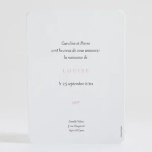 Faire-part de naissance Minimaliste*Faire-part Elégant Sale