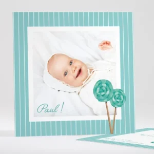Faire-part de naissance Miam! Des sucettes*Faire-part Elégant New