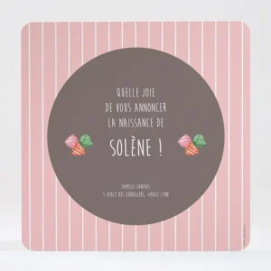 Faire-part de naissance Miam! Des berlingots*Faire-part Elégant Sale
