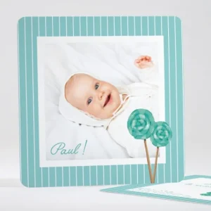 Faire-part de naissance Miam! Des sucettes*Faire-part Elégant New
