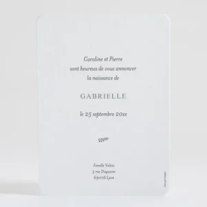 Faire-part de naissance Minimaliste*Faire-part Elégant Sale