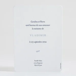 Faire-part de naissance Minimaliste*Faire-part Elégant Sale