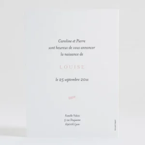Faire-part de naissance Minimaliste*Faire-part Elégant Sale