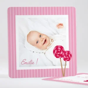 Faire-part de naissance Miam! Des sucettes*Faire-part Elégant New