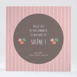 Faire-part de naissance Miam! Des berlingots*Faire-part Elégant Sale