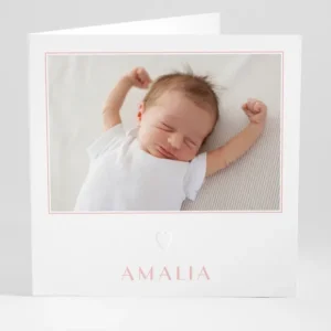 Faire-part de naissance Mon coeur photo*Faire-part Elégant Sale