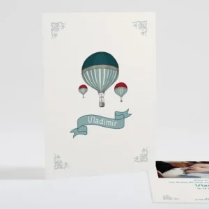 Faire-part de naissance Montgolfiere*Faire-part Elégant New