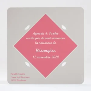Faire-part de naissance Moustache et chapeau*Faire-part Elégant Clearance