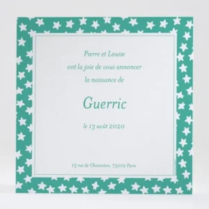 Faire-part de naissance Mon etoile*Faire-part Elégant Fashion