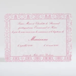 Faire-part de naissance Motif chic*Faire-part Elégant Hot