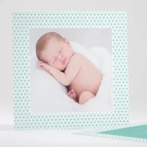 Faire-part de naissance Motif graphique photo*Faire-part Elégant Sale