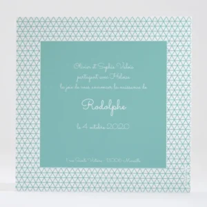 Faire-part de naissance Motif graphique photo*Faire-part Elégant Sale
