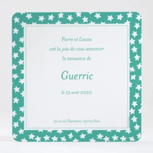 Faire-part de naissance Mon etoile*Faire-part Elégant Fashion