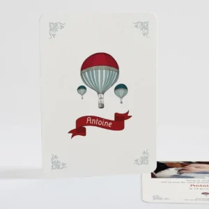 Faire-part de naissance Montgolfiere*Faire-part Elégant New