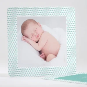 Faire-part de naissance Motif graphique photo*Faire-part Elégant Sale