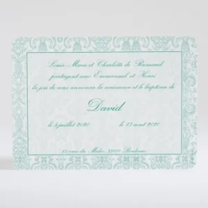 Faire-part de naissance Motif chic*Faire-part Elégant Hot