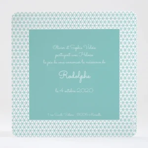 Faire-part de naissance Motif graphique photo*Faire-part Elégant Sale