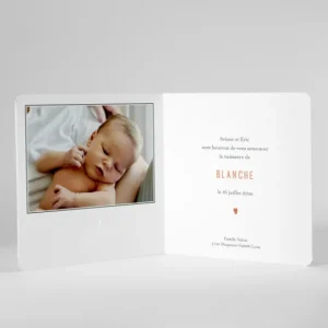 Faire-part de naissance Mon coeur*Faire-part Elégant Sale