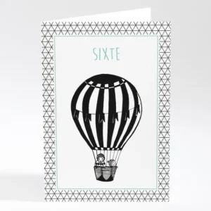 Faire-part de naissance Montgolfiere livret*Faire-part Elégant Online