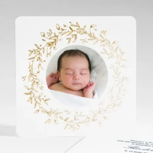 Faire-part de naissance Mon bijou photo or*Faire-part Elégant Sale