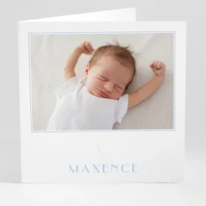 Faire-part de naissance Mon coeur photo*Faire-part Elégant Sale
