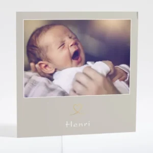 Faire-part de naissance Mon coeur en or*Faire-part Elégant Best