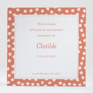 Faire-part de naissance Mon etoile*Faire-part Elégant Fashion