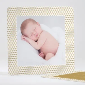 Faire-part de naissance Motif graphique photo*Faire-part Elégant Sale