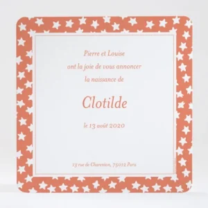 Faire-part de naissance Mon etoile*Faire-part Elégant Fashion