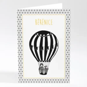 Faire-part de naissance Montgolfiere livret*Faire-part Elégant Online