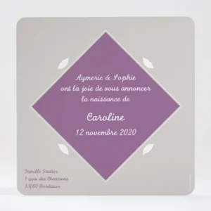 Faire-part de naissance Moustache et chapeau*Faire-part Elégant Clearance