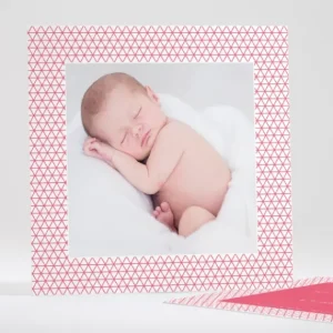 Faire-part de naissance Motif graphique photo*Faire-part Elégant Sale