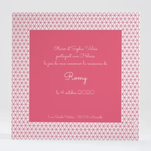 Faire-part de naissance Motif graphique photo*Faire-part Elégant Sale