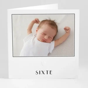 Faire-part de naissance Mon coeur photo*Faire-part Elégant Sale