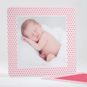 Faire-part de naissance Motif graphique photo*Faire-part Elégant Sale