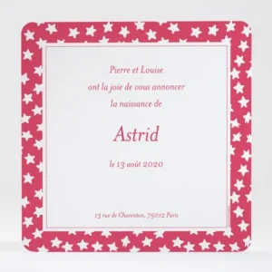 Faire-part de naissance Mon etoile*Faire-part Elégant Fashion