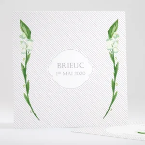 Faire-part de naissance Muguet elegance*Faire-part Elégant Clearance