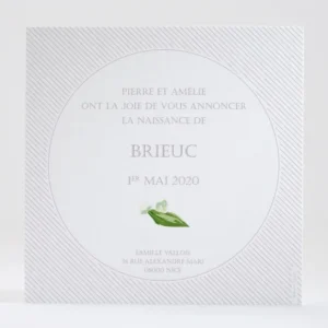 Faire-part de naissance Muguet elegance*Faire-part Elégant Clearance