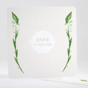 Faire-part de naissance Muguet elegance*Faire-part Elégant Clearance