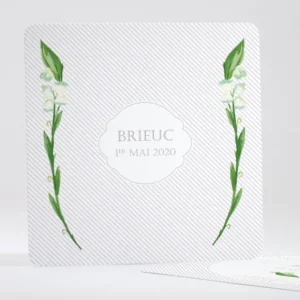 Faire-part de naissance Muguet elegance*Faire-part Elégant Clearance