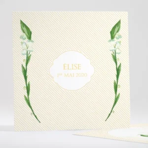 Faire-part de naissance Muguet elegance*Faire-part Elégant Clearance