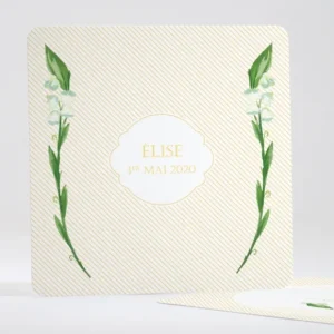 Faire-part de naissance Muguet elegance*Faire-part Elégant Clearance
