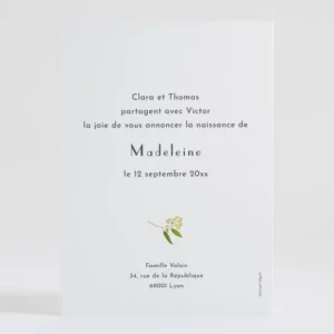 Faire-part de naissance Naissance Botanic*Faire-part Elégant Fashion