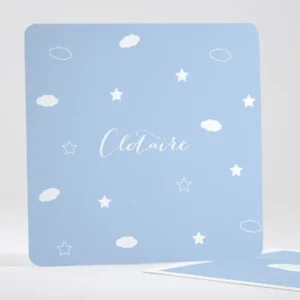 Faire-part de naissance Nuages et etoiles*Faire-part Elégant Outlet