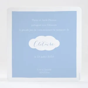 Faire-part de naissance Nuages et etoiles*Faire-part Elégant Outlet