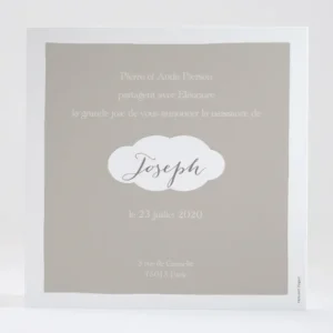 Faire-part de naissance Nuages et etoiles*Faire-part Elégant Outlet